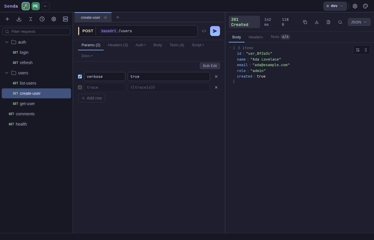 App in Catppuccin Mocha theme